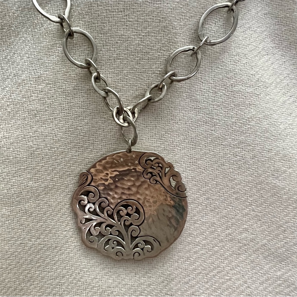 LOIS HILL Sterling Silver Disc with Scroll Cutouts - Picture 5 of 5